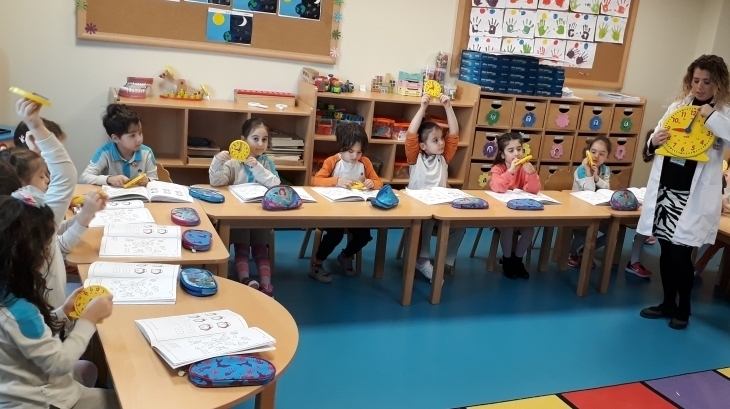 Mavişehir Okyanus Koleji Okul Öncesi Çiçekler Grubu Proje Dersinde