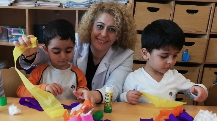 Mavişehir Okyanus Koleji Okul Öncesi Yunuslar Grubu İngilizce Dersinde