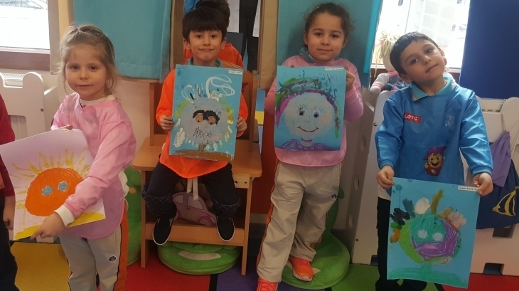 Mimarsinan Okyanus Koleji Okul Öncesi Gökkuşağı Grubu Sanat Etkinliğinde