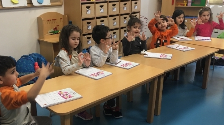 Mimarsinan Okyanus Koleji Okul Öncesi Yunuslar Grubu Okuma Yazmaya Hazırlık Etkinliğinde