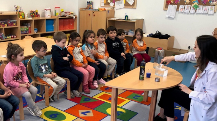 Okul Öncesi Deniz Yıldızı Grubu Öğrencileri Fen ve Doğa Dersinde