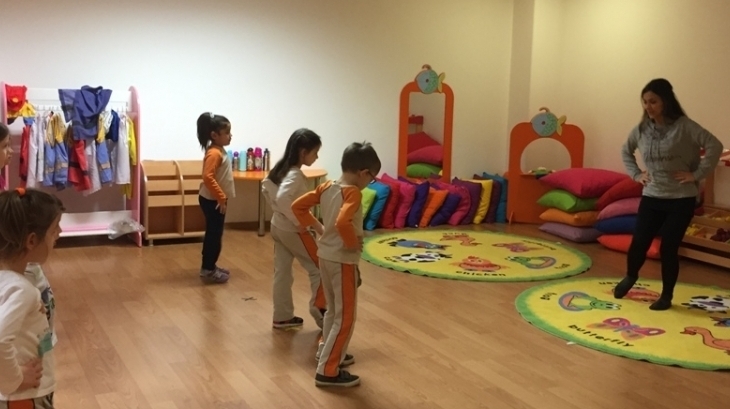 Okul Öncesi Öğrencileri İlgi ve Yetenek Dans Dersinde