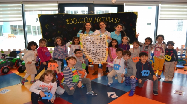 Okyanus Koleji Halkalı Okul Öncesinde 100.Gün Etkinliği.