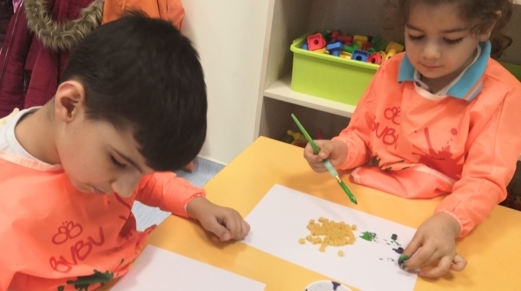 Sancaktepe Okyanus Koleji Okul Öncesi Balıklar Grubu Öğrencileri Sanat Etkinliğinde