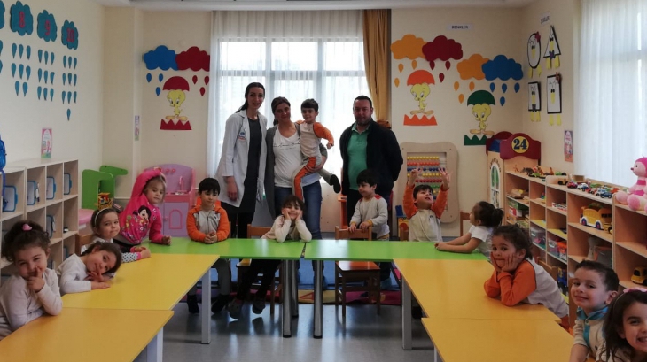 Sancaktepe Okyanus Koleji Okul Öncesi Çiçekler Grubu öğrencileri Veli Katılımı Etkinliğinde