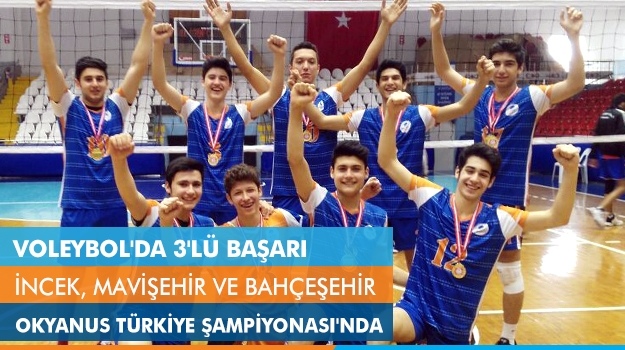 Voleybol'da 3'lü Başarı: İncek, Mavişehir ve Bahçeşehir Okyanus Kolejleri Türkiye Şampiyonası'nda