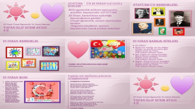 Bilişim Teknolojileri Dersi'nde 23 Nisan Sunumları Yarıştı