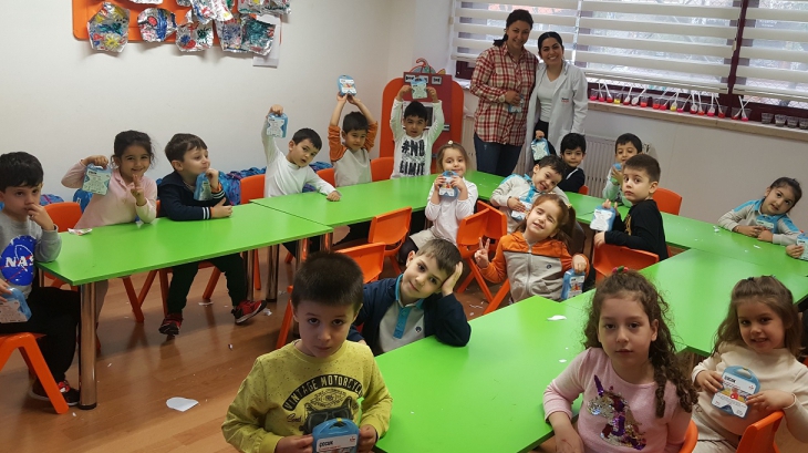 Bahçelievler Okyanus Koleji Okul Öncesi Mercan Grubu Öğrencileri Aile Katılım Etkinliğinde