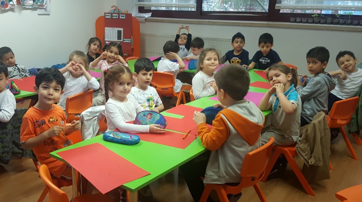 Bahçelievler Okyanus Koleji Okul Öncesi Mercan Grubu Sanat Eğitiminde