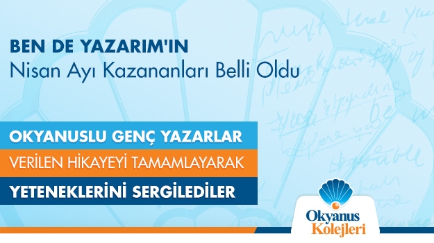 Ben de Yazarım'ın Nisan Ayı Kazanları Belli Oldu