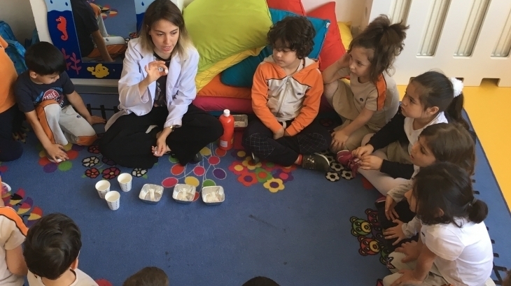 Beykent Okyanus Koleji Okul Öncesi Gökkuşağı Grubu Öğrencileri Fen Ve Doğa Etkinliğinde