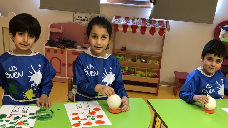Beykent Okyanus Koleji Okul Öncesi Gökkuşağı Grubu Öğrencileri  Sanat Etkinliğinde
