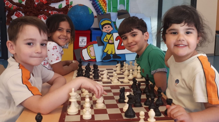 Bornova Okyanus Koleji Okul Öncesi Grubu Öğrencilerimiz Satranç Şenliğinde