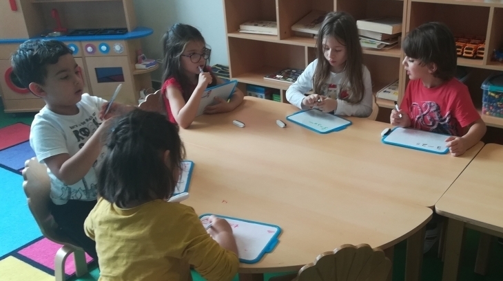 Eryaman Okyanus Koleji Okul Öncesi Bölümü Bulutlar Sınıfı Okuma Yazmaya Hazırlık Dersinde