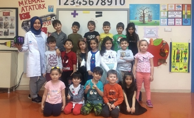 Güneşli Okyanus Koleji Okul Öncesi Gökkuşağı Grubu Matematik Etkinliğinde