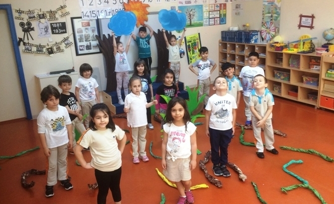 Güneşli Okyanus Koleji Okul Öncesi Yıldızlar Grubu Öğrencileri Drama Etkinliğinde