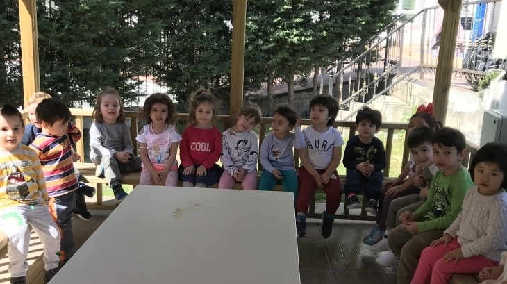 Halkalı Okul Öncesi Ağaçlar Grubu Öğrencileri Bahçe Keyfinde