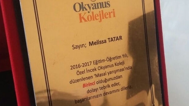 İncek Kampüsü "Masal Yarışması" Birincimize Plaketi Verildi