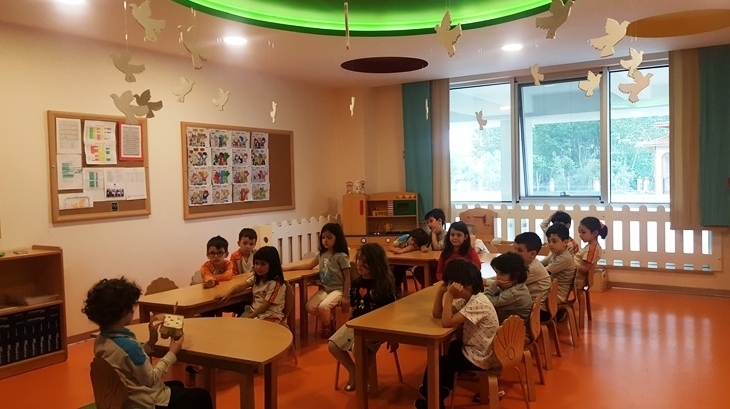 Kemerburgaz Okyanus Koleji Gökkuşağı Grubu Öğrencileri Sosyal Beceri Dersinde Sunumlarını Gerçekleştiriyor