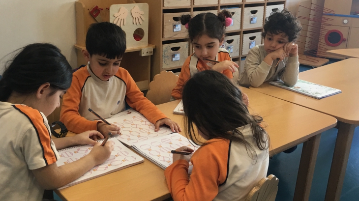Mimarsinan Okyanus Koleji Okul Öncesi Yunuslar Grubu Okuma Yazmaya Hazırlık Etkinliğinde