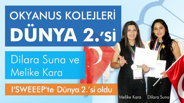 Okyanus Öğrencileri Dilara Suna ve Melike Kara  I'SWEEEP'te Dünya 2.'si oldu.
