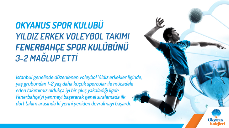 Okyanus Spor Kulübü Yıldız Erkek Voleybol Takımı Fenerbahçe Spor Kulübünü 3-2 Mağlup Etti