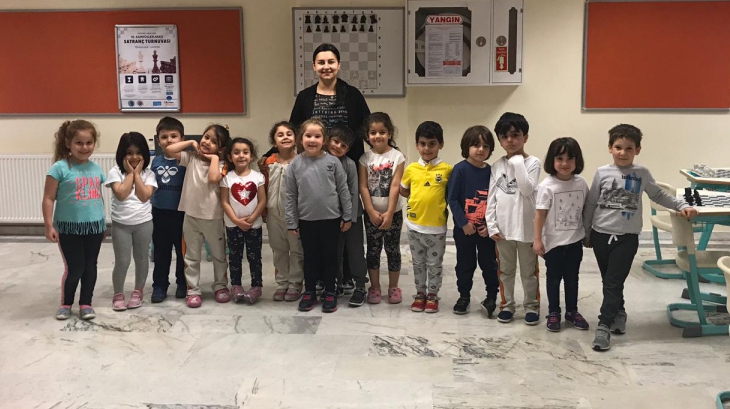 Sancaktepe Okyanus Koleji Okul Öncesi Balıklar Grubu Öğrencileri Satranç Etkinliğinde