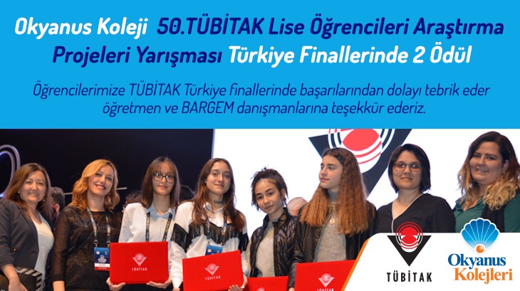 50. TÜBİTAK Lise Öğrencileri Araştırma Projeleri Yarışması Türkiye Finallerinde Büyük Başarı