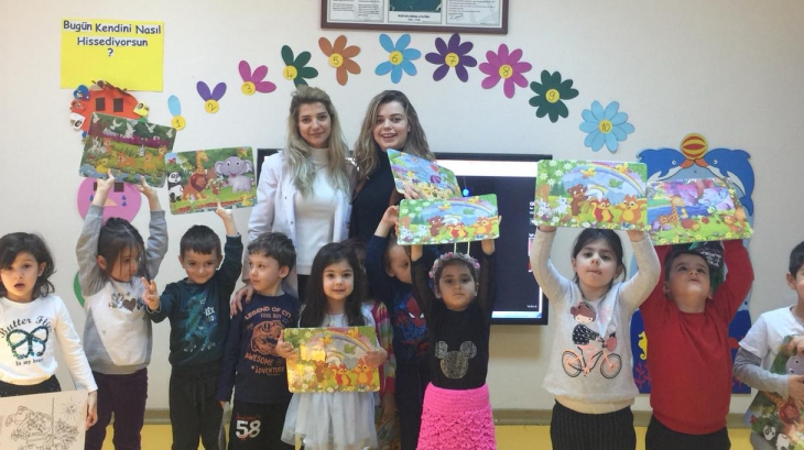Avcılar Okyanus Koleji İnciler Sınıfı Aile Katılımı Kapsamında Gezegenler Sanat Etkinliğinde