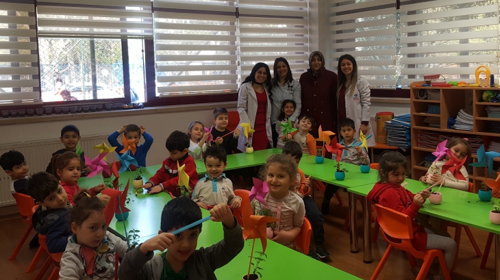 Bahçelievler Okyanus Koleji Okul Öncesi Mercan Grubu Öğrencileri Aile Katılım Etkinliğinde
