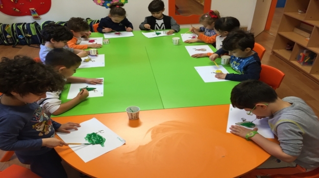 Bahçelievler Okyanus Okul Öncesi Balıklar Grubu Sanat Etkinliği Dersinde