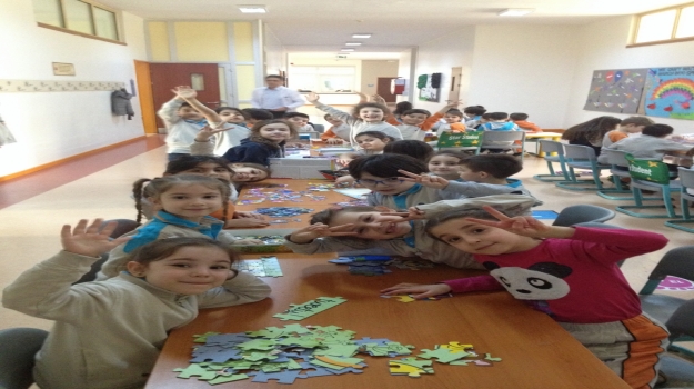 1-A,1-B,1-C Sınıfları Puzzle Etkinliğinde