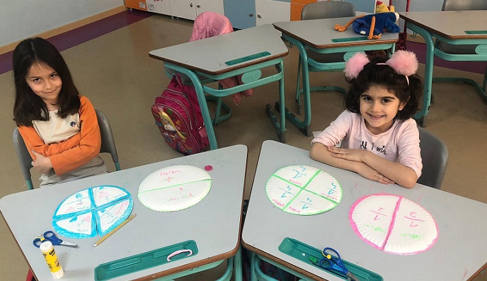 Bahçeşehir Okyanus Koleji Üstün Zekalılar ve Yetenekliler İlkokulu 1-E Sınıfı Öğrencileri ‘’Kesirler’’ Etkinliğinde