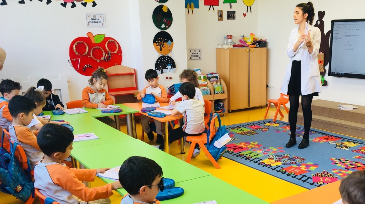 Beykent Okyanus Koleji Okul Öncesi Balıklar Sınıfı Okuma Yazmaya Hazırlık Dersinde