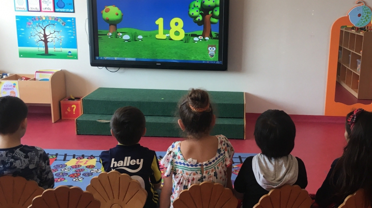 Çekmeköy Okyanus Koleji Okul Öncesi Gökkuşağı Grubu Okuma- Yazma Hazırlık Etkinliğinde