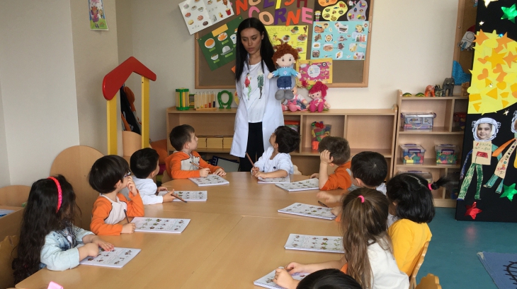 Çekmeköy Okyanus Koleji Okul Öncesi Balıklar Grubu Öğrencileri Okuma Yazmaya Hazırlık Etkinliğinde