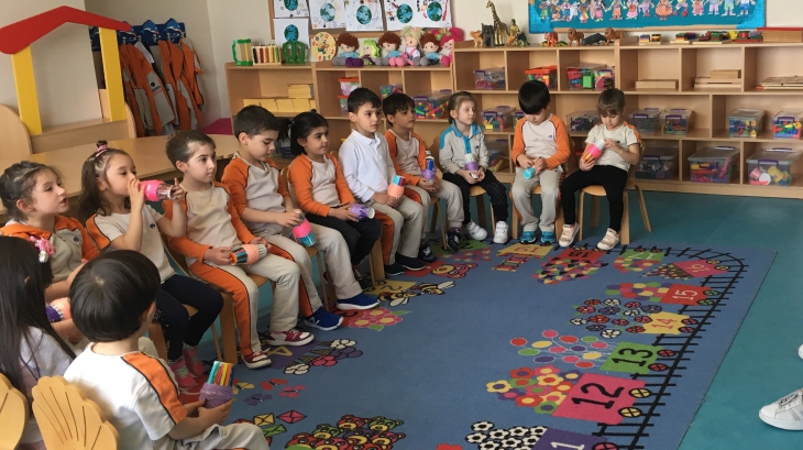 Çekmeköy Okyanus Koleji, Okul Öncesi  Balıklar Grubu Bilingual Dersinde
