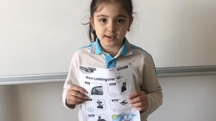 Eryaman Okyanus Koleji Öğrencileri Almanca Dil Kulübü Dersinde En Sevdikleri Hayvanları Anlatıyor