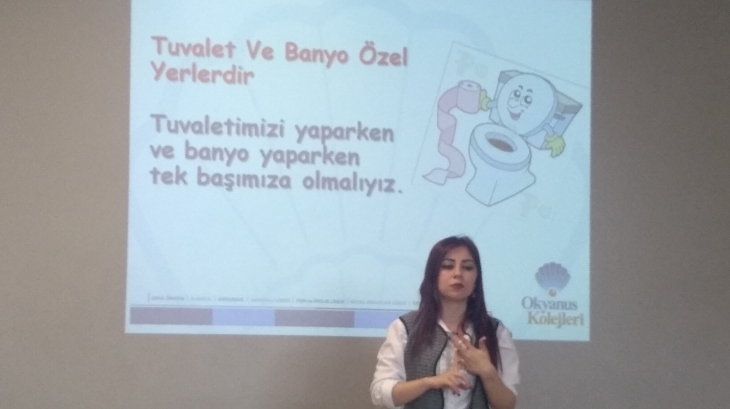 Eryaman Okyanus Koleji Okul Öncesi Bölümü İnciler ve Çiçekler Sınıfı Öğrencilerine Beden Mahremiyeti Sunumu Yapıldı