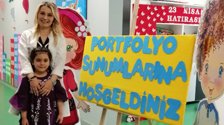 Eryaman Okyanus Koleji Okul Öncesi Yunuslar Grubu Öğrencileri Portfolyo Sunumlarında