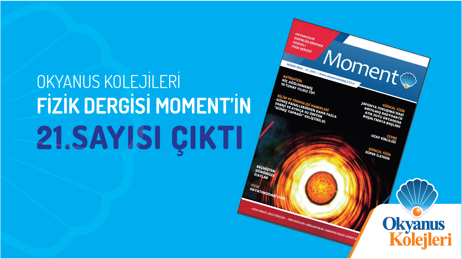 Fizik Dergisi Moment'in 21. Sayısı Çıktı