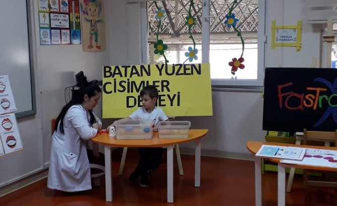 Güneşli Okyanus Koleji Okul Öncesi Öğrencileri Portfolyo Sunumunda