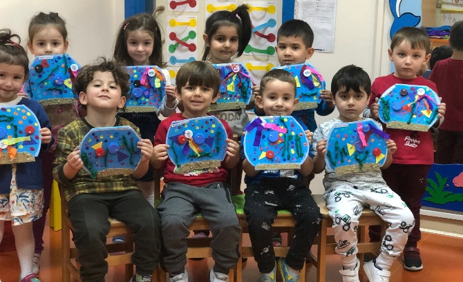 Güneşli Okyanus Koleji Okul Öncesi Rüzgârlar Grubu Sanat Etkinliğinde