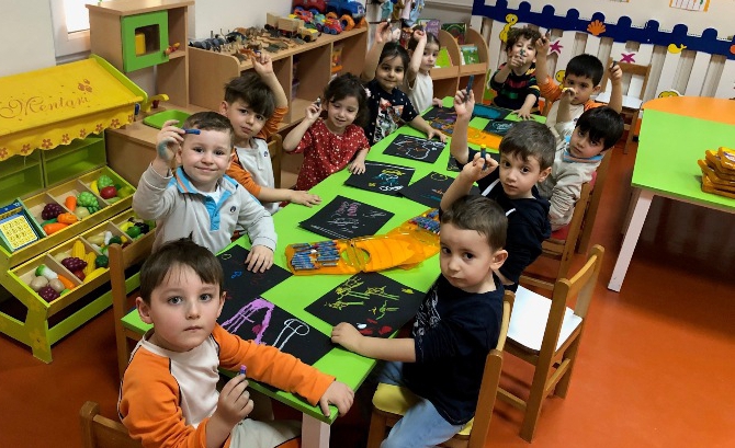 Güneşli Okyanus Koleji Okul Öncesi Rüzgarlar  Grubu  Sanat  Etkinliğinde