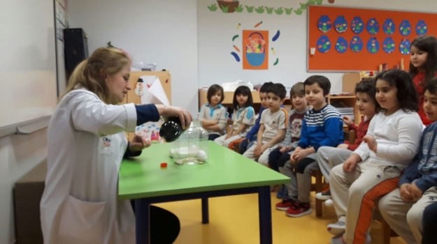Bulutlar Grubu Öğrencileri Deney Yapıyor