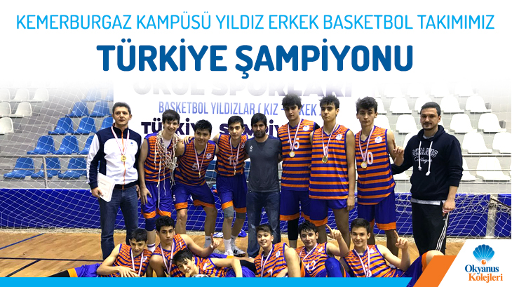 Kemerburgaz Yıldız Erkek Basketbol Takımımız Türkiye Şampiyonu