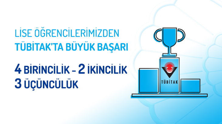 TÜBİTAK'ta 4 Birincilik 2 İkincilik 3 Üçüncülük