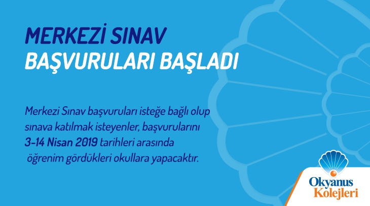 Merkezi Sınav Başvuruları Başladı!