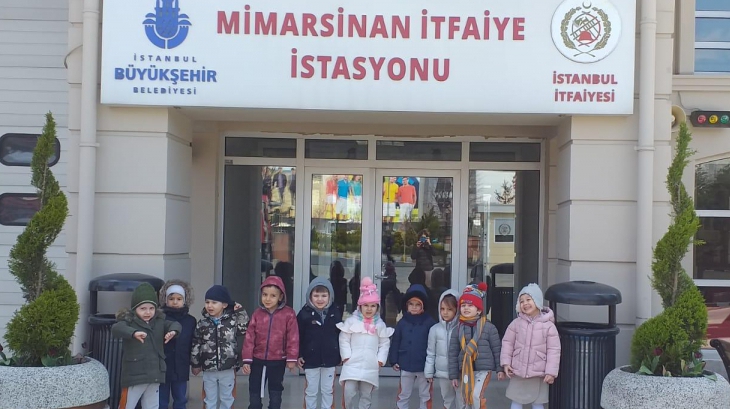 Mimarsinan Okyanus Koleji Okul Öncesi Kademe  Öğrencileri İtfaiye Gezisinde
