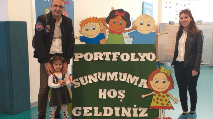 Mimarsinan Okyanus Koleji Okul Öncesi Kuşlar Grubu Portfolyo Sunumunda.